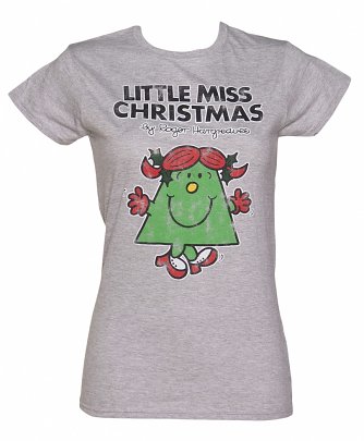 Women's Grey Little Miss Christmas T-Shirt Women's Grey Little Miss Christmas T-Shirt