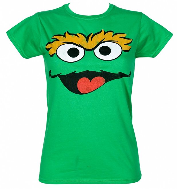 Women's Oscar Face Sesame Street T-Shirt Women's Oscar Face Sesame Street T-Shirt
