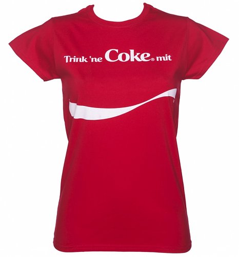 Personalisiertes (Deutsch) Share a Coke Damen T-Shirt, Rot Personalisiertes (Deutsch) Share a Coke Damen T-Shirt, Rot