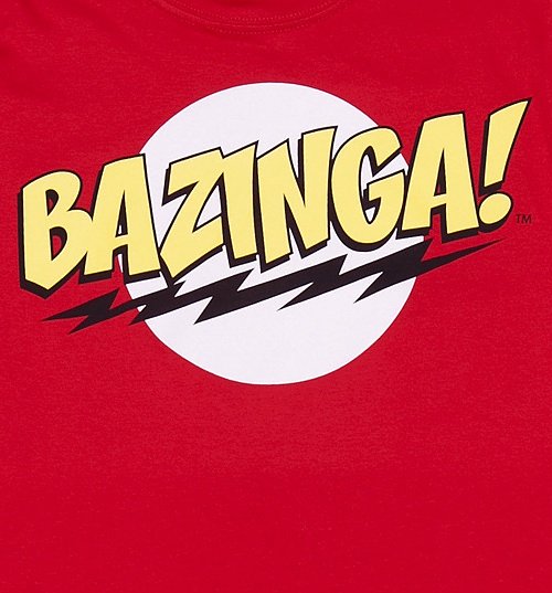 Women's Red Bazinga Big Bang Theory T-Shirt Women's Red Bazinga Big Bang Theory T-Shirt