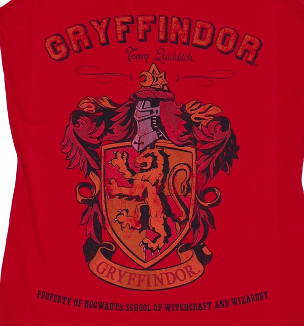 Women's Red Harry Potter Gryffindor Team Quidditch Vest Women's Red Harry Potter Gryffindor Team Quidditch Vest