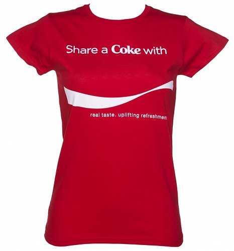 Ladies Red Share a Coke Personalised TShirt : ShopCoke.com
