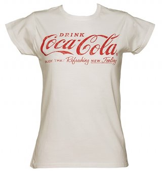 Women's White Drink Coca-Cola Logo T-Shirt Women's White Drink Coca-Cola Logo T-Shirt
