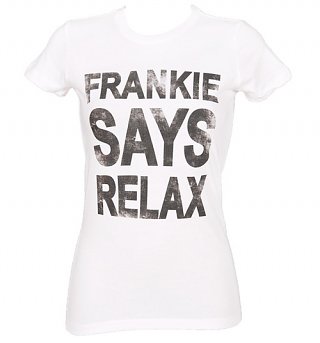 Women's White Frankie Says Relax T-Shirt Women's White Frankie Says Relax T-Shirt
