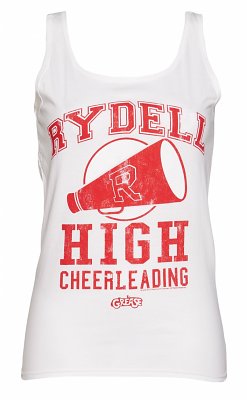 Women's White Grease Rydell High Cheerleading Fitted Vest Women's White Grease Rydell High Cheerleading Fitted Vest