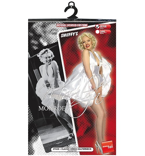 Women's White Marilyn Halterneck Dress Fancy Dress Costume Women's White Marilyn Halterneck Dress Fancy Dress Costume