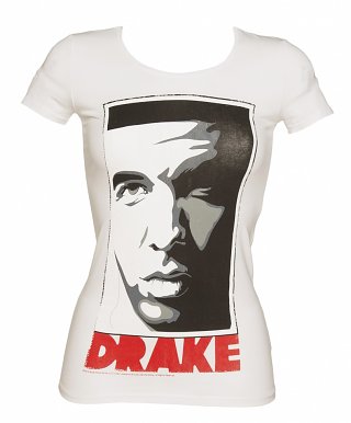 Women's White Take Care Drake T-Shirt from Amplified Women's White Take Care Drake T-Shirt from Amplified