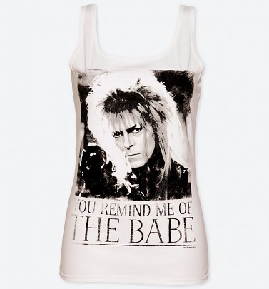 Women's White You Remind Me Of The Babe Bowie Labyrinth Fitted Vest Women's White You Remind Me Of The Babe Bowie Labyrinth Fitted Vest