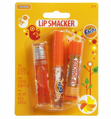 Lip Smacker Original and Best Fanta Orange Lip Balm and Gloss Trio Lip Smacker Original and Best Fanta Orange Lip Balm and Gloss Trio
