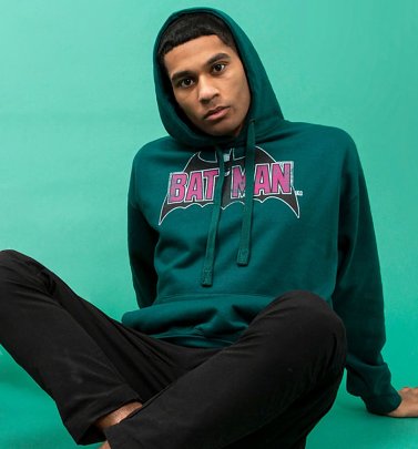 Teal Vintage Logo Batman Logo Hoodie Teal Vintage Logo Batman Logo Hoodie
