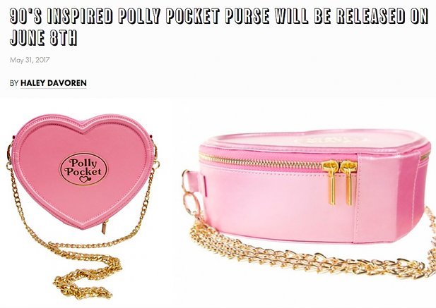 Pink Polly Pocket Heart Shaped Cross Body Bag