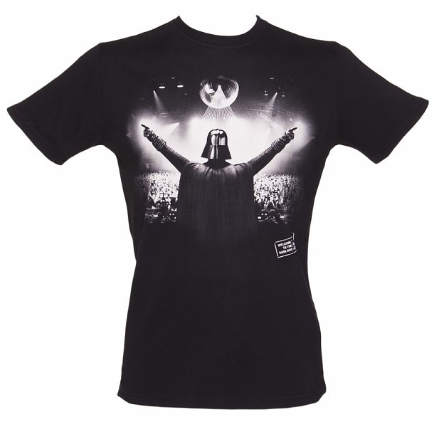 Men's Black DJ Vader Star Wars T-Shirt from Chunk Men's Black DJ Vader Star Wars T-Shirt from Chunk