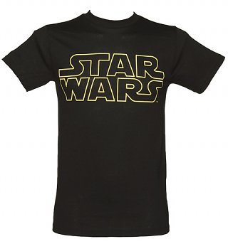 Men's Black Star Wars Logo T-Shirt Men's Black Star Wars Logo T-Shirt
