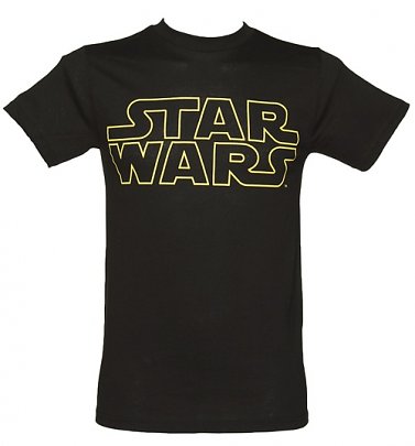 Men's Black Star Wars Logo T-Shirt Men's Black Star Wars Logo T-Shirt