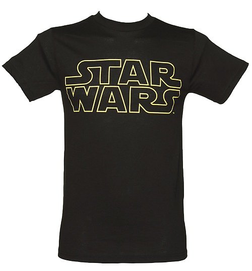 Men's Black Star Wars Logo T-Shirt Men's Black Star Wars Logo T-Shirt