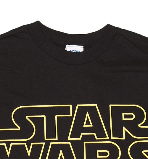 Men's Black Star Wars Logo T-Shirt Men's Black Star Wars Logo T-Shirt