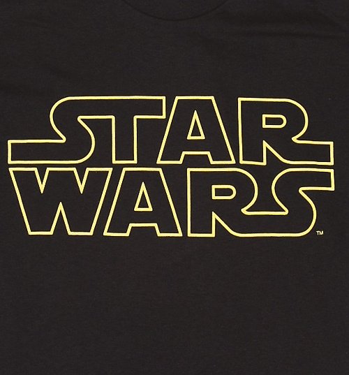 Men's Black Star Wars Logo T-Shirt Men's Black Star Wars Logo T-Shirt