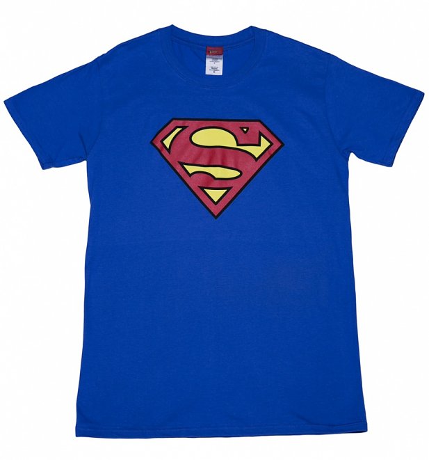 Men's Blue Superman Logo T-Shirt