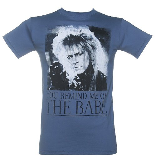 Men's Blue You Remind Me Of The Babe Bowie Labyrinth T-Shirt Men's Blue You Remind Me Of The Babe Bowie Labyrinth T-Shirt