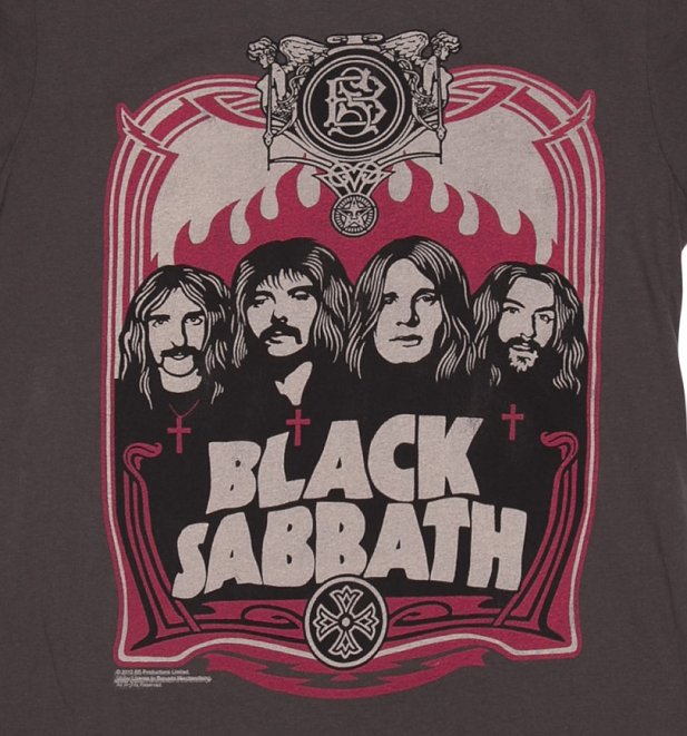 Men's Charcoal Black Sabbath T-Shirt from Amplified Men's Charcoal Black Sabbath T-Shirt from Amplified