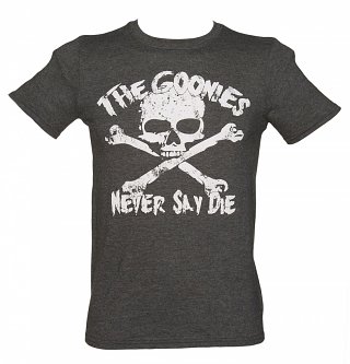Men's Charcoal Goonies Never Say Die T-Shirt Men's Charcoal Goonies Never Say Die T-Shirt