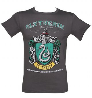 Men's Charcoal Harry Potter Slytherin Team Quidditch T-Shirt Men's Charcoal Harry Potter Slytherin Team Quidditch T-Shirt