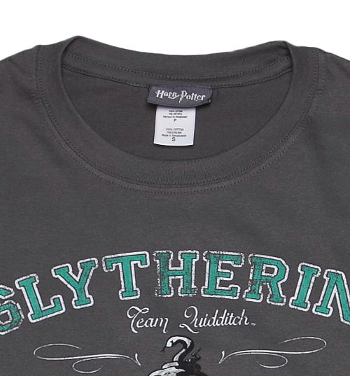 Men's Charcoal Harry Potter Slytherin Team Quidditch T-Shirt Men's Charcoal Harry Potter Slytherin Team Quidditch T-Shirt