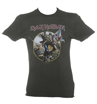 Men's Charcoal Iron Maiden Trooper T-Shirt from Amplified Men's Charcoal Iron Maiden Trooper T-Shirt from Amplified