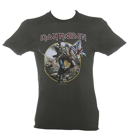 Men's Charcoal Iron Maiden Trooper T-Shirt from Amplified Men's Charcoal Iron Maiden Trooper T-Shirt from Amplified