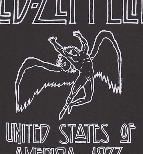 Men's Charcoal Led Zeppelin USA 1977 T-Shirt from Amplified Men's Charcoal Led Zeppelin USA 1977 T-Shirt from Amplified