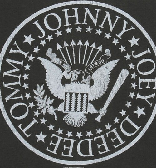 Men's Classic Charcoal Ramones Logo T-Shirt from Amplified Men's Classic Charcoal Ramones Logo T-Shirt from Amplified