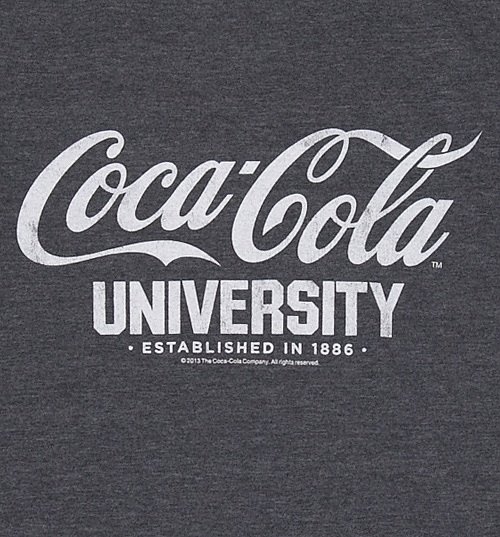 Men's Dark Blue Marl Coca-Cola University Varsity T-Shirt