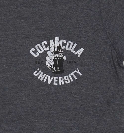 Men's Dark Blue Marl Coca-Cola University Varsity T-Shirt Men's Dark Blue Marl Coca-Cola University Varsity T-Shirt