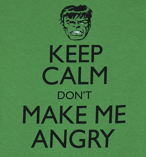 Men's Green Keep Calm Don't Make Me Angry Incredible Hulk T-Shirt Men's Green Keep Calm Don't Make Me Angry Incredible Hulk T-Shirt
