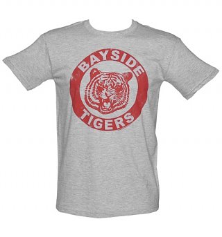 Men's Grey Saved By The Bell Bayside Tigers T-Shirt Men's Grey Saved By The Bell Bayside Tigers T-Shirt