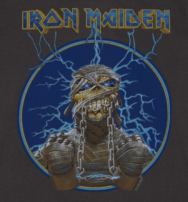 Men's Iron Maiden Mummy Charcoal T-Shirt from Amplified