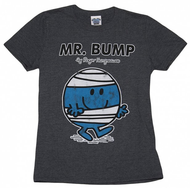 Men's Heather Navy Mr Bump Mr Men T-Shirt Men's Heather Navy Mr Bump Mr Men T-Shirt
