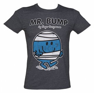 Men's Heather Navy Mr Bump Mr Men T-Shirt Men's Heather Navy Mr Bump Mr Men T-Shirt