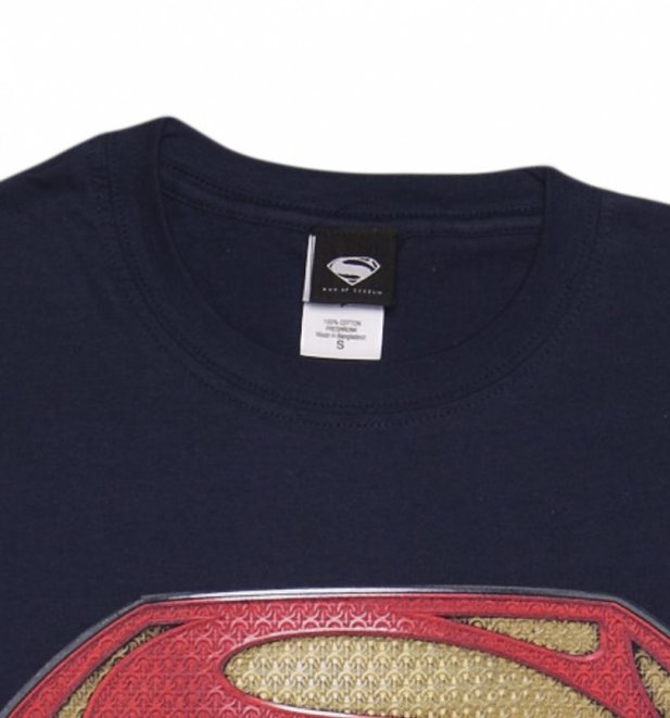 Men's Navy Superman Man Of Steel DC Comics T-Shirt Men's Navy Superman Man Of Steel DC Comics T-Shirt