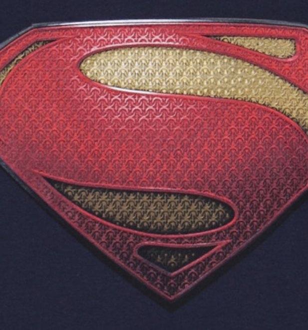 Men's Navy Superman Man Of Steel DC Comics T-Shirt Men's Navy Superman Man Of Steel DC Comics T-Shirt