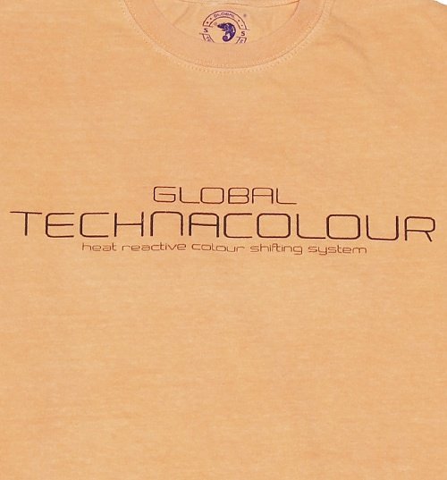 Unisex Orange To Yellow Heat Sensitive T-Shirt from Global Technacolour Unisex Orange To Yellow Heat Sensitive T-Shirt from Global Technacolour