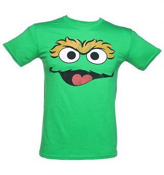 Men's Oscar Face Sesame Street T-Shirt Men's Oscar Face Sesame Street T-Shirt