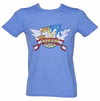 Men's Sonic and Tails Title Screen T-Shirt Men's Sonic and Tails Title Screen T-Shirt