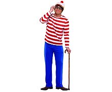 Men's Where's Wally Fancy Dress Costume Men's Where's Wally Fancy Dress Costume