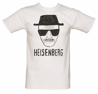 Men's White Heisenberg Sketch Breaking Bad T-Shirt Men's White Heisenberg Sketch Breaking Bad T-Shirt