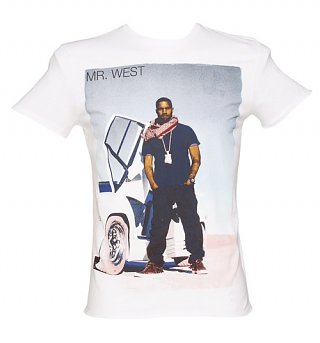 Men's White Kanye West T-Shirt from Amplified Men's White Kanye West T-Shirt from Amplified