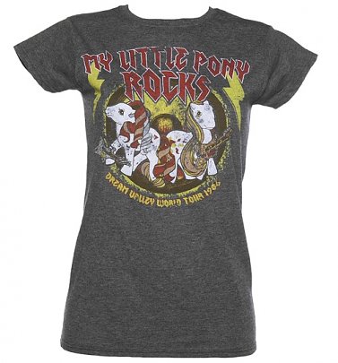 Women's My Little Pony Rocks Dark Heather T-Shirt Women's My Little Pony Rocks Dark Heather T-Shirt