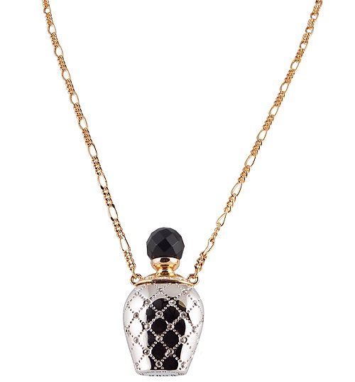 Platinum Plated Drink Me Alice In Wonderland Perfume Bottle Necklace from Disney Couture Platinum Plated Drink Me Alice In Wonderland Perfume Bottle Necklace from Disney Couture