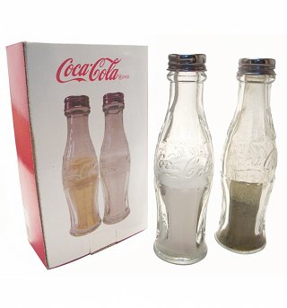 Retro Glass Coca-Cola Bottle Salt And Pepper Shakers Retro Glass Coca-Cola Bottle Salt And Pepper Shakers