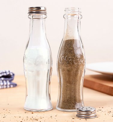 Retro Glass Coca-Cola Bottle Salt And Pepper Shakers Retro Glass Coca-Cola Bottle Salt And Pepper Shakers